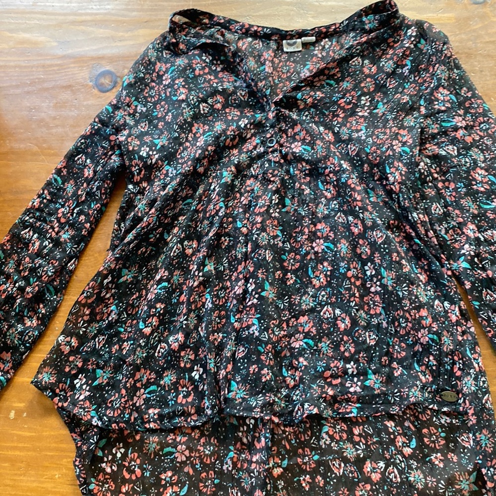 Sheer floral blouse size medium by from Roxy
